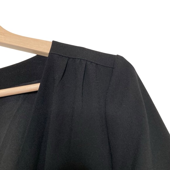 J. CREW Wrap Dress in 365 Crepe Black Tie At Waist Size 6 - Picture 10 of 16